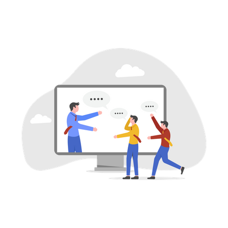 Online Business Meeting  Illustration