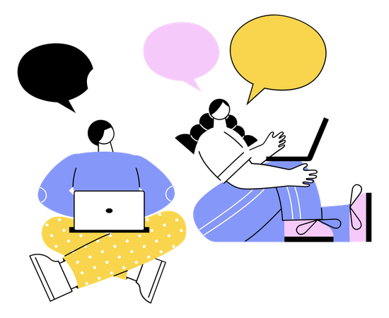 Online business meeting  Illustration