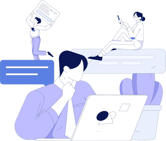 Online business meeting  Illustration