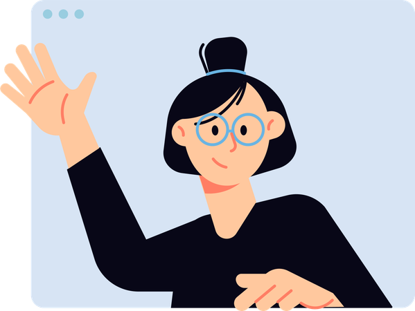 Online business meeting  Illustration