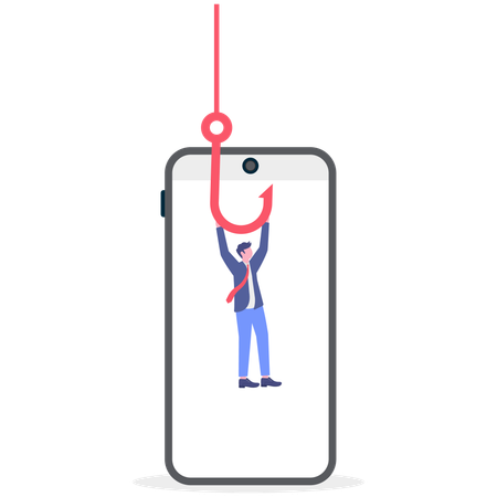 Online-Geschäfts-Phishing-Daten  Illustration