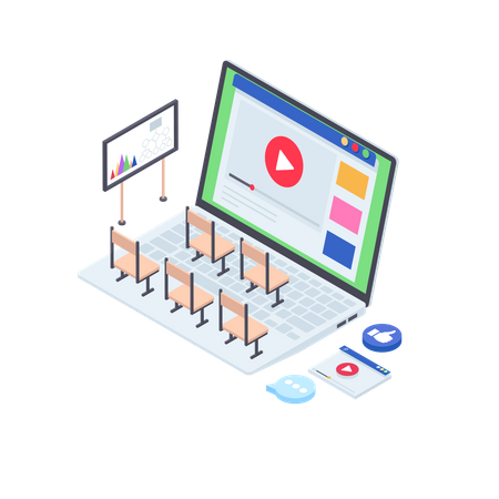 Online Business Training Illustration