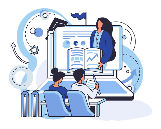 Online business training Illustration
