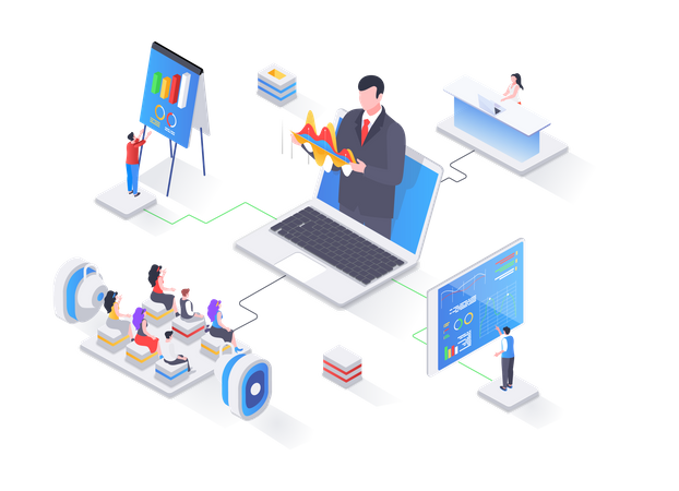 Online Business training  Illustration