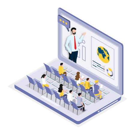 Online Business Training  Illustration