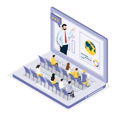 Online Business Training  Illustration