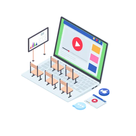 Online Business Training  Illustration