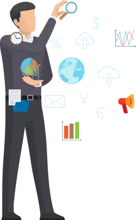 Online Business Working People  Illustration