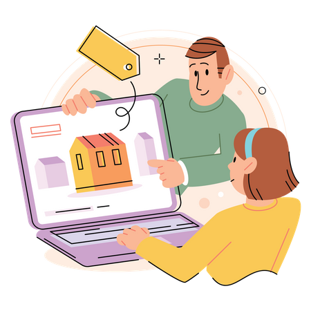 Online buy property  Illustration