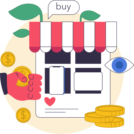 Online buying form shop  Illustration