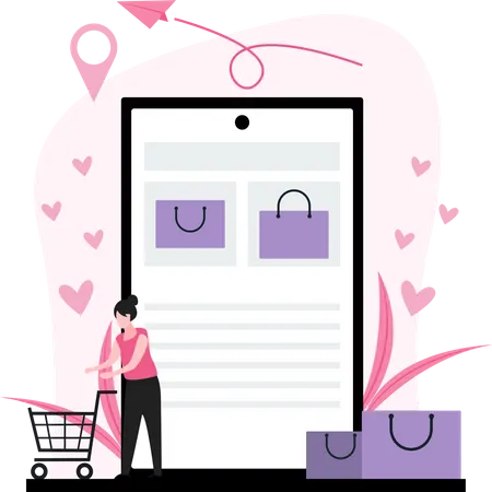 Online Buying  Illustration