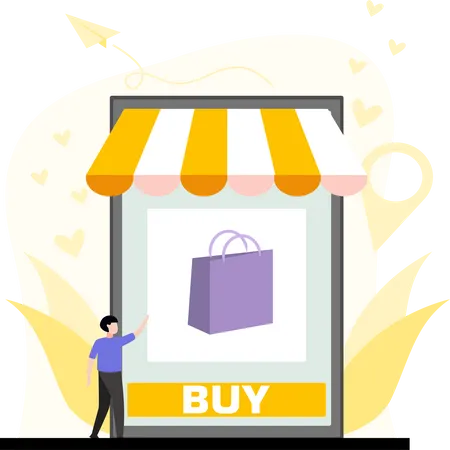 Online Buying  Illustration