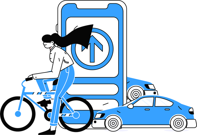 Online Cab Booking  Illustration