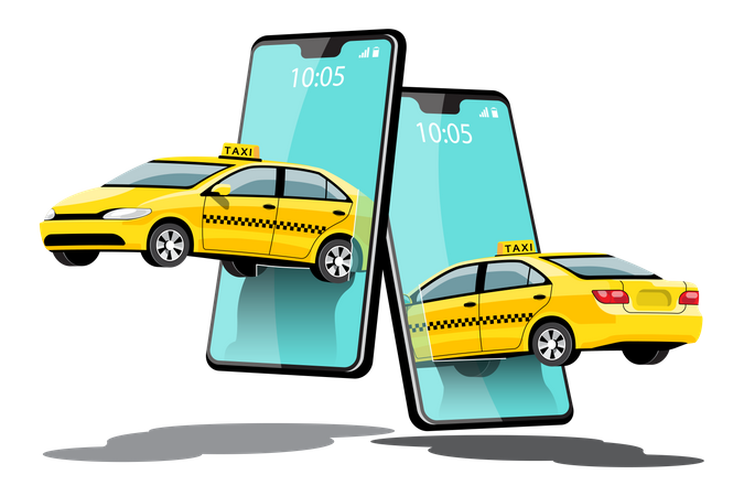 Online Cab Booking  Illustration