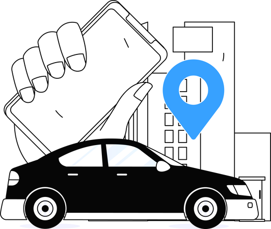 Online Cab Booking  Illustration