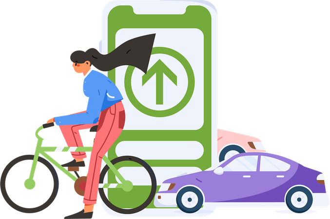 Online Cab Booking  Illustration