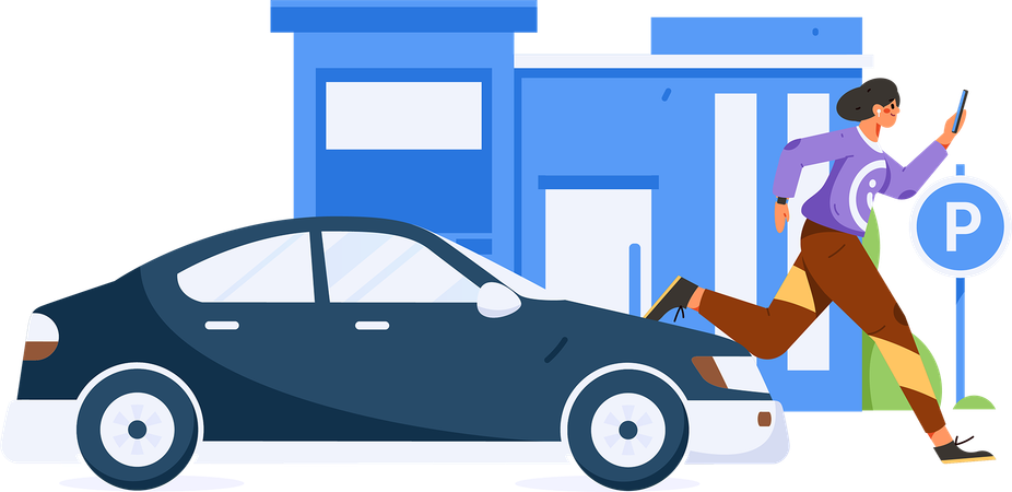 Online Cab Booking  Illustration