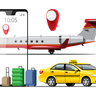 track taxi location illustrations