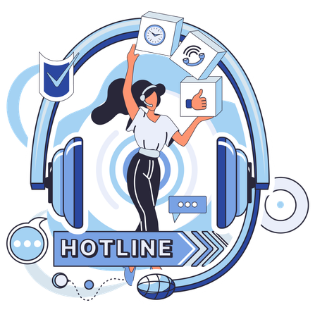 Online call center  Illustration