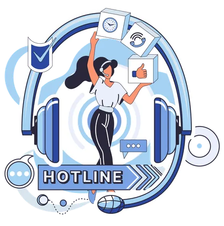 Online call center  Illustration