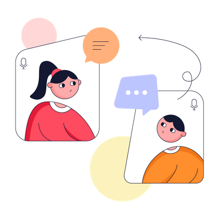 Online calling  Illustration