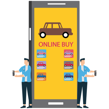 Online Car dealership  Illustration