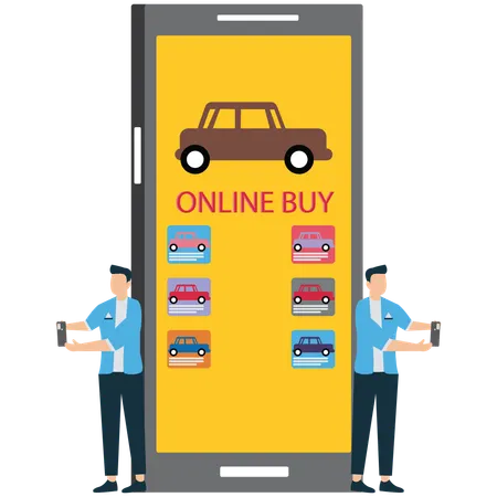 Online Car dealership  Illustration