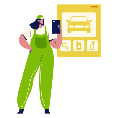 Online Car Service  Illustration