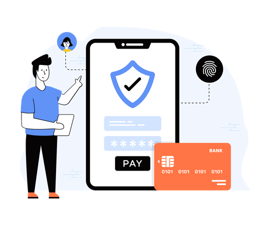 Online Card Payment  Illustration