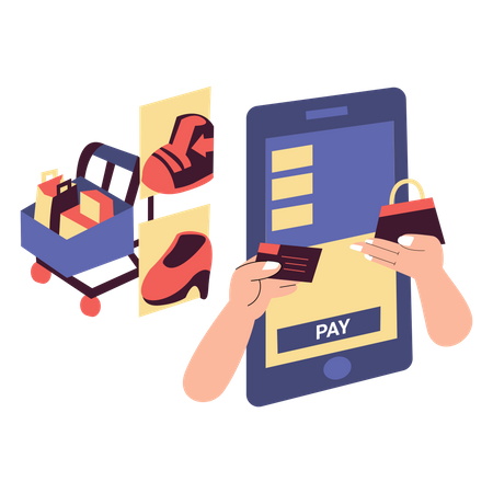Online card payment  Illustration