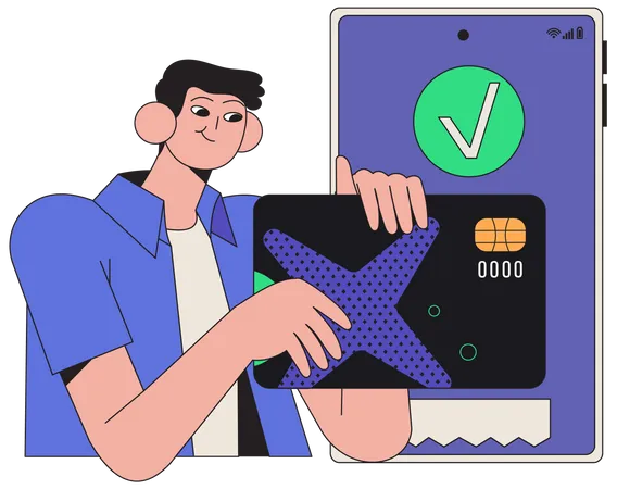 Online card payment Illustration