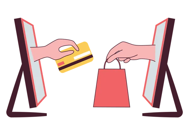 Online card payment Illustration