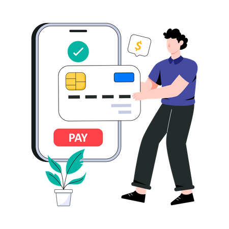 Online Card Payment  Illustration