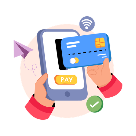 Online Card Payment  Illustration