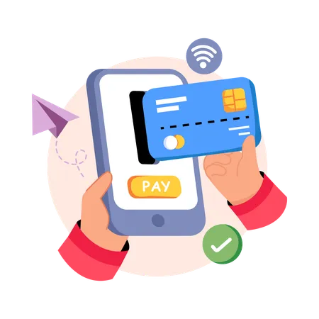 Online Card Payment  Illustration