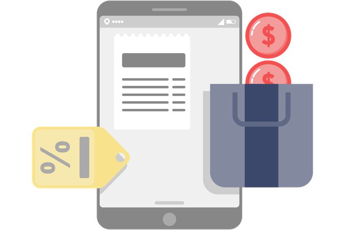 Online card payment  イラスト