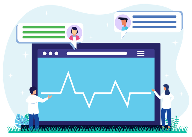 Online Cardiogram  Illustration