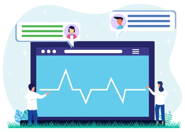 Online Cardiogram  Illustration