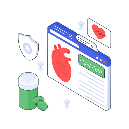 Online Cardiologist  Illustration