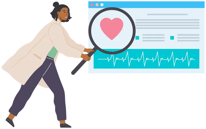 Online Cardiologist  Illustration