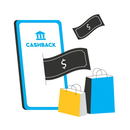 Online Cashback  Illustration