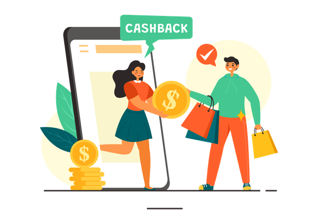 Online-Cashback-Angebot  Illustration