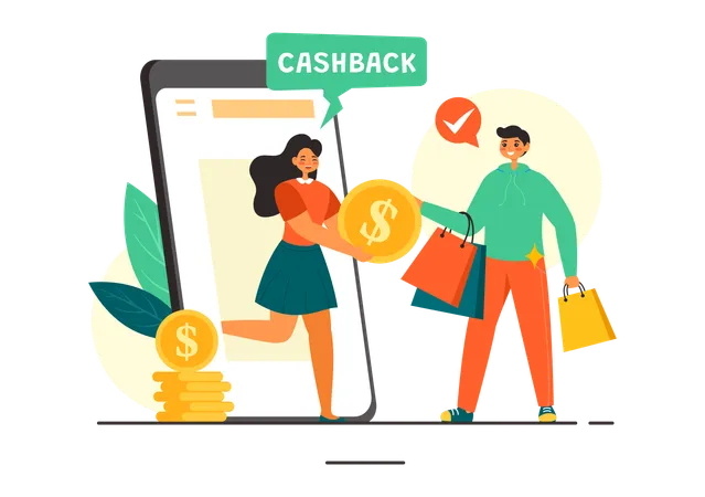 Online-Cashback-Angebot  Illustration