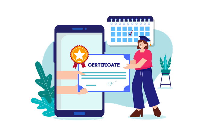 Online Certificate Illustration