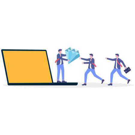 Online charitable donation  Illustration
