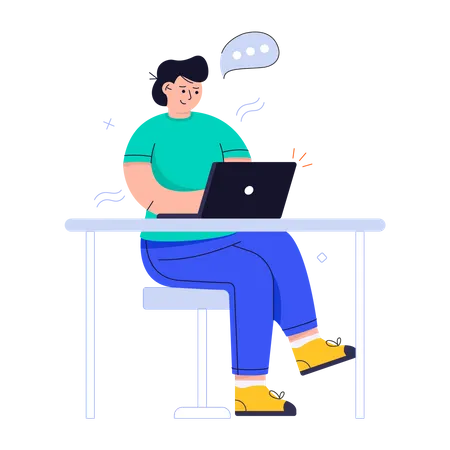 Online Chat  Illustration