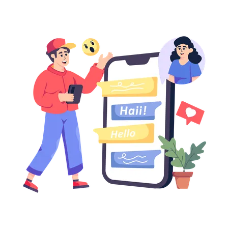 Online Chat  Illustration