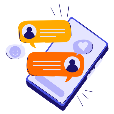 Online Chat  Illustration