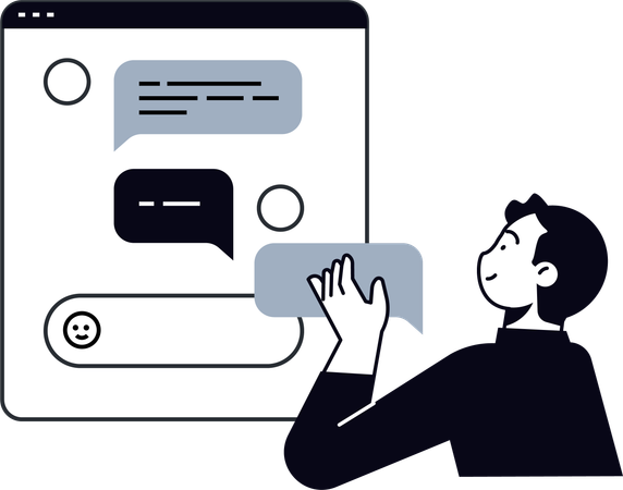 Online-Chat-Nachrichten  Illustration