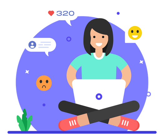 Online-Chat  Illustration